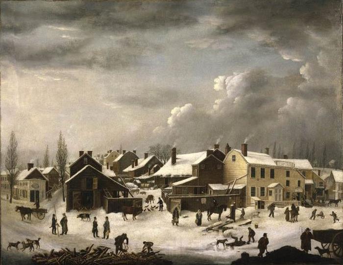 Francis Guy Winter Scene in Brooklyn Norge oil painting art